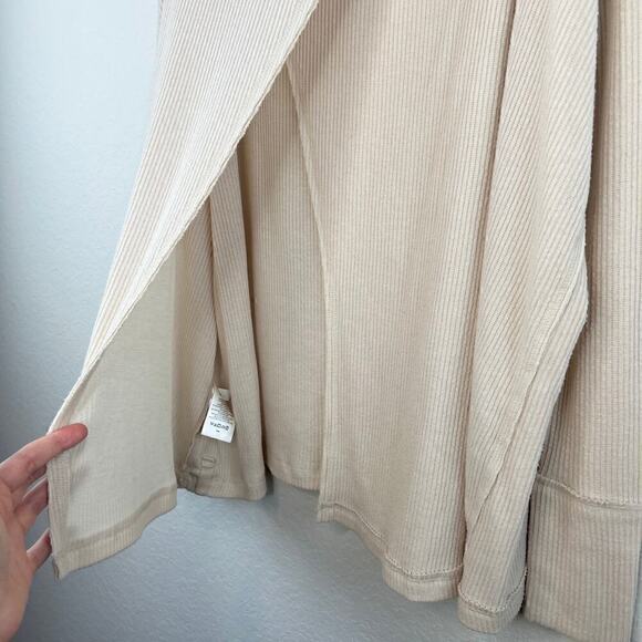 Free People x REVOLVE Cream Juicy Ribbed Pullover Surplice Back Sweater Small - Picture 9 of 9